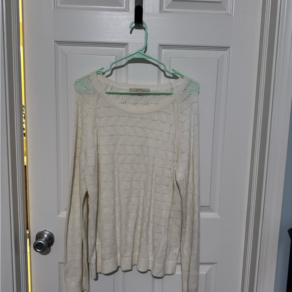 Loft pointelle sweater xl